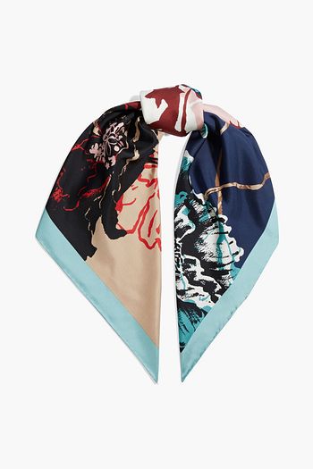 SALVATORE FERRAGAMO Printed silk-twill scarf