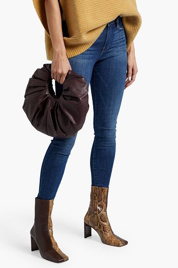 GIA STUDIOS Croissant pleated vegan leather tote