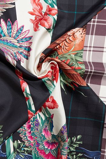 SALVATORE FERRAGAMO Printed silk-twill scarf