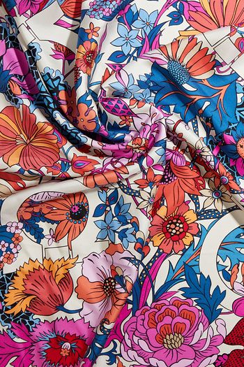 SALVATORE FERRAGAMO Printed silk-satin twill scarf