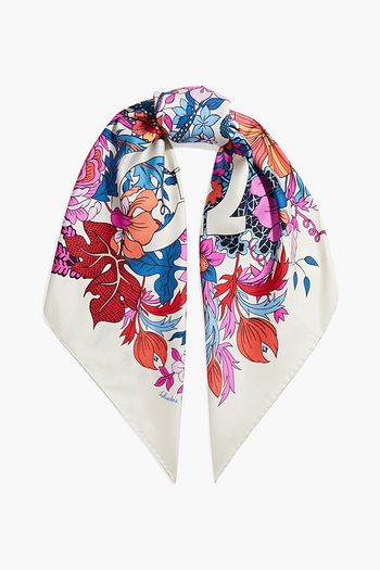 SALVATORE FERRAGAMO Printed silk-satin twill scarf