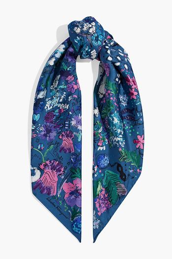 SALVATORE FERRAGAMO Floral-print silk-twill scarf