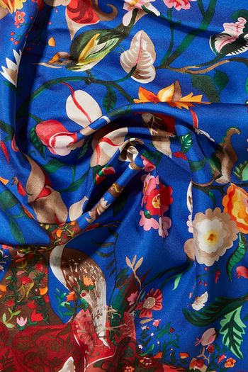 SALVATORE FERRAGAMO Printed silk-satin twill scarf