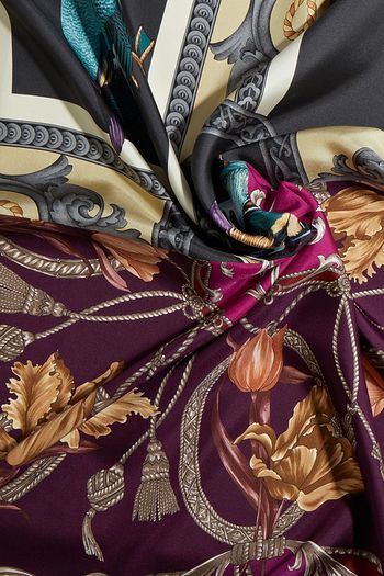 SALVATORE FERRAGAMO Printed silk-twill scarf