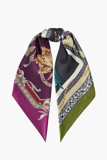 SALVATORE FERRAGAMO Printed silk-twill scarf