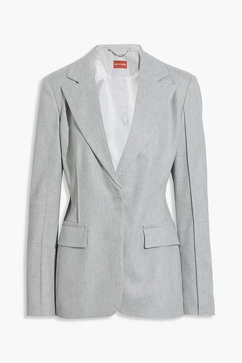ALTUZARRA Pintucked mélange stretch-crepe blazer