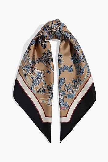 SALVATORE FERRAGAMO Printed silk-twill scarf
