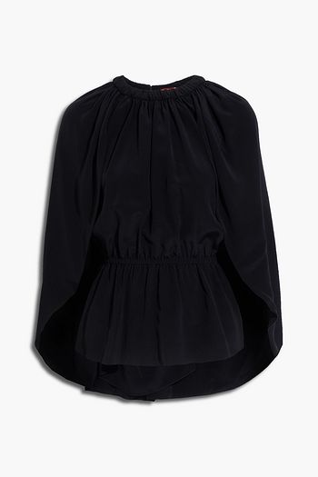 ALTUZARRA Diantha cape-effect silk crepe de chine top