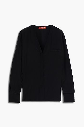 ALTUZARRA Silk-crepe top