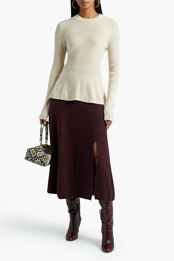 ALTUZARRA Frankie ribbed cashmere peplum sweater