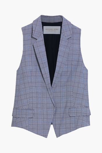 MICHAEL KORS COLLECTION Prince of Wales checked wool vest