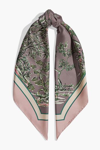 SALVATORE FERRAGAMO Printed silk-twill scarf