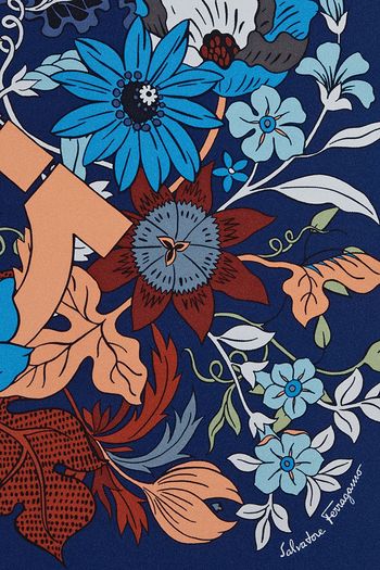 SALVATORE FERRAGAMO Printed silk-twill scarf