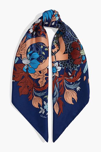 SALVATORE FERRAGAMO Printed silk-twill scarf