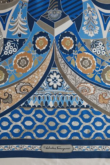 SALVATORE FERRAGAMO Printed silk-twill scarf