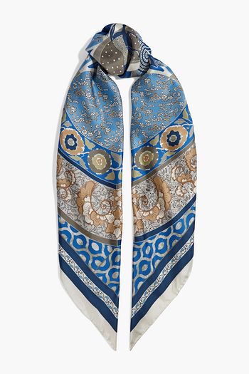 SALVATORE FERRAGAMO Printed silk-twill scarf
