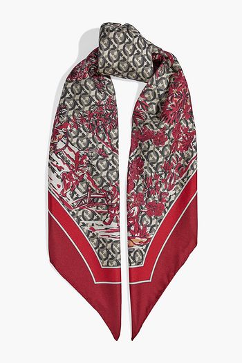 SALVATORE FERRAGAMO Printed silk-twill scarf