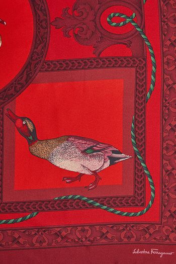 SALVATORE FERRAGAMO Printed silk-twill scarf