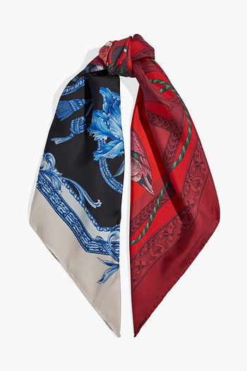 SALVATORE FERRAGAMO Printed silk-twill scarf