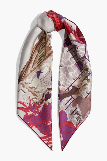SALVATORE FERRAGAMO Printed silk-satin twill scarf