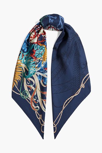 SALVATORE FERRAGAMO Printed silk-satin twill scarf