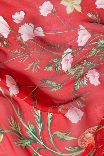 SALVATORE FERRAGAMO Floral-print silk-chiffon scarf
