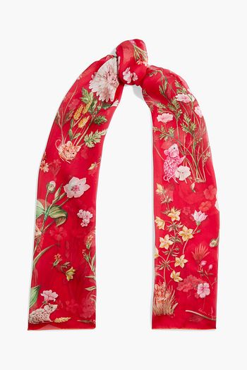 SALVATORE FERRAGAMO Floral-print silk-chiffon scarf