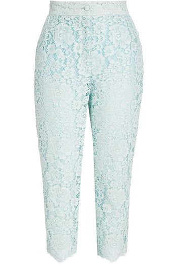 DOLCE & GABBANA Karottenhose aus schnurgebundener Spitze aus einer Baumwollmischung