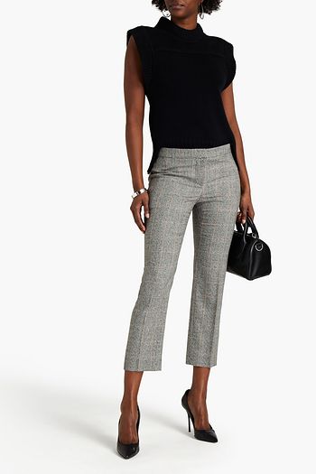 ALEXANDER MCQUEEN Wool-blend Prince of Wales checked straight-leg pants