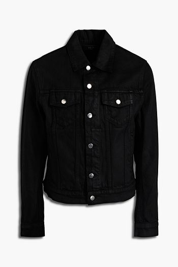 AMIRI Logo-appliquéd waxed denim jacket