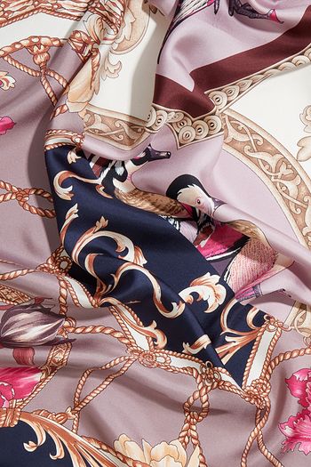 SALVATORE FERRAGAMO Printed silk-twill scarf