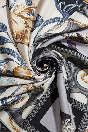 SALVATORE FERRAGAMO Printed silk-twill scarf