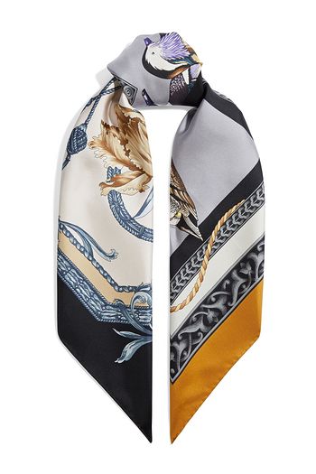SALVATORE FERRAGAMO Printed silk-twill scarf