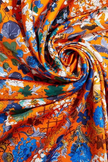 SALVATORE FERRAGAMO Printed silk-twill scarf