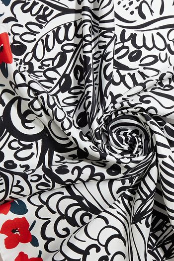 SALVATORE FERRAGAMO Printed silk-twill scarf