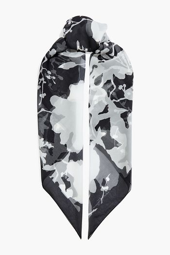 SALVATORE FERRAGAMO Printed silk-chiffon scarf