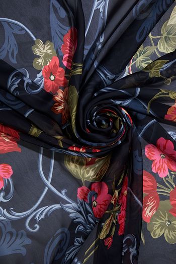 SALVATORE FERRAGAMO Floral-print silk-chiffon scarf