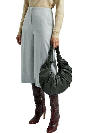 GIA STUDIOS Croissant pleated vegan leather tote
