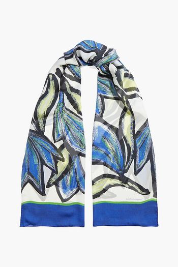 SALVATORE FERRAGAMO Printed silk-chiffon scarf