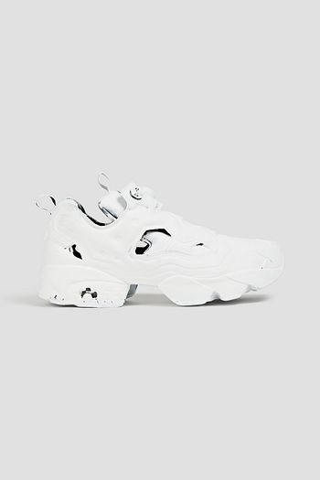 REEBOK X VETEMENTS Painted shell and canvas running sneakers