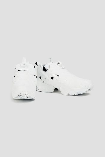 REEBOK X VETEMENTS Painted shell and canvas running sneakers
