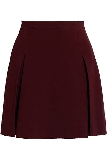 ELIE SAAB Pleated crepe mini skirt