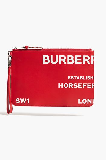 BURBERRY Printed leather pouch