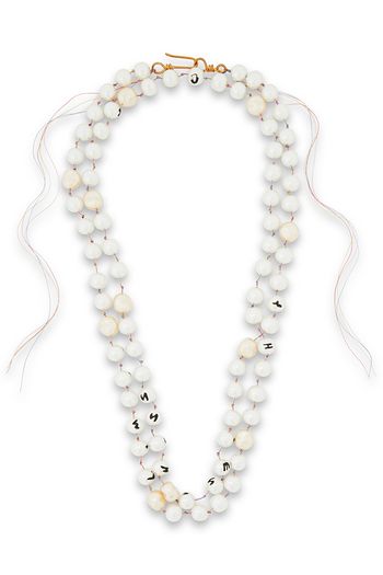 MARNI Gold-tone painted faux pearl necklace