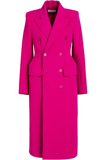 BALENCIAGA Double-breasted gabardine coat