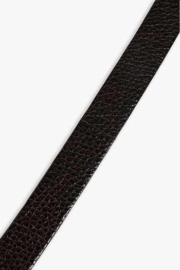 BRUNELLO CUCINELLI Bead-embellished textured-leather belt