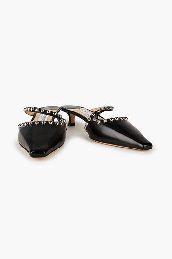 JIMMY CHOO Ros 35 studded leather mules