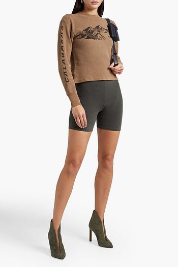 YEEZY Stretch cotton-blend jersey shorts