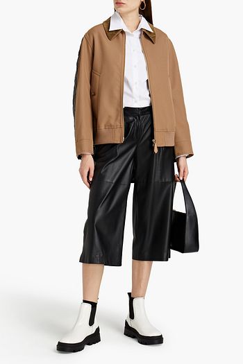 BURBERRY Lederjacke mit Einsätzen aus gestepptem Shell