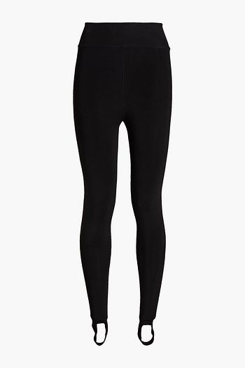 VICTORIA BECKHAM Ribbed stretch-knit leggings